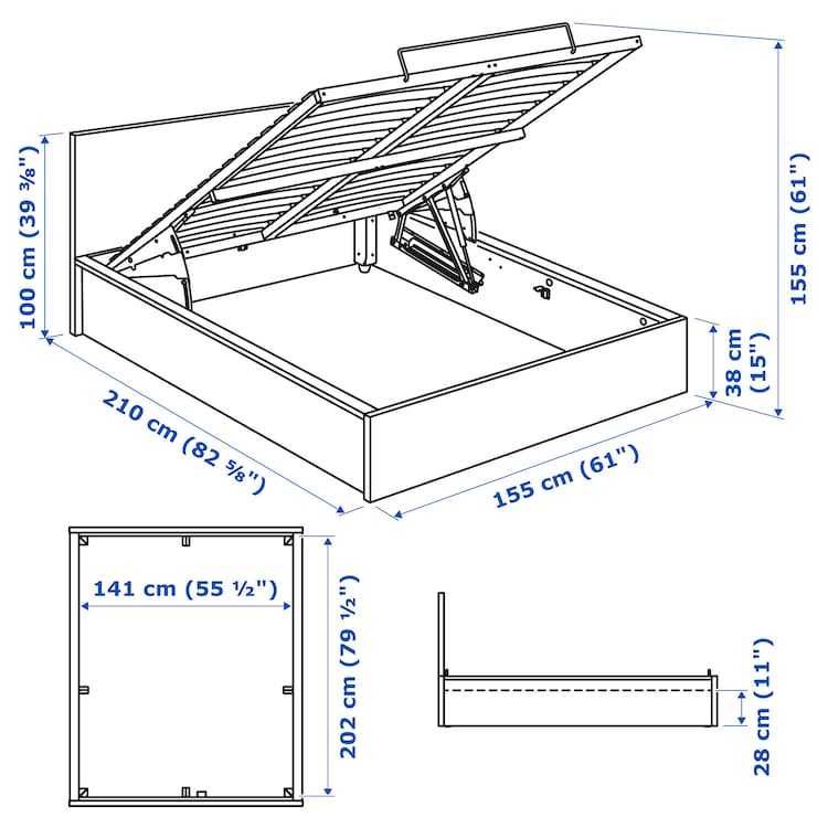 MALM Łóżko Ikea z pojemnikiem białe 140x200 Nowe w kartonach ! IKEA