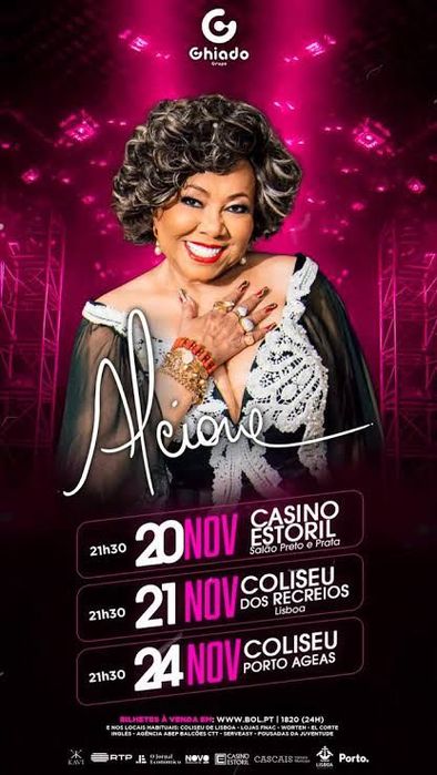 1 Bilhete Concerto Alcione 21 novembro 2025