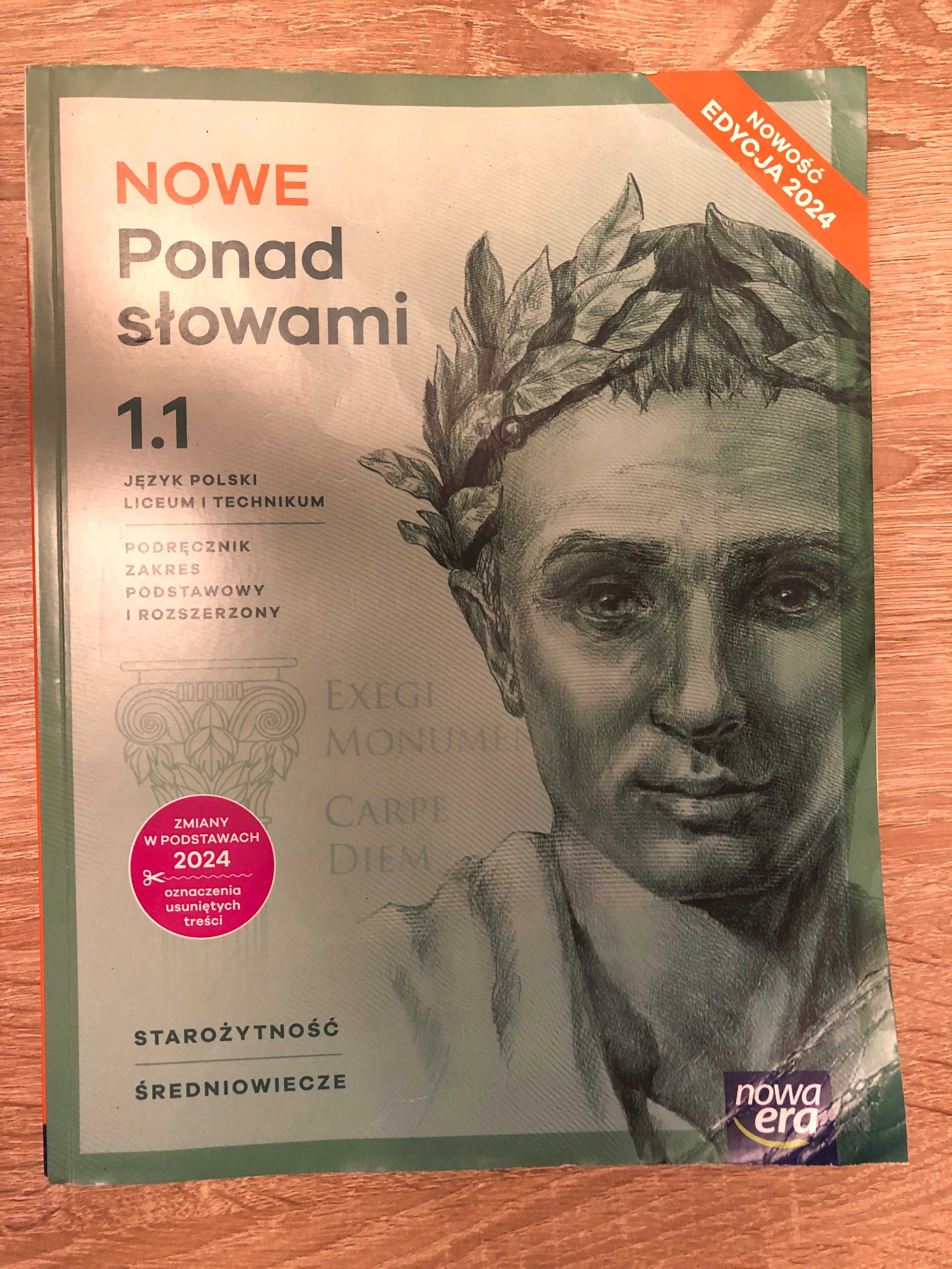 Nowe Ponad Słowami 1. Część 1 i 2. Edycja 2024. Rozszerzony. M. Chmiel