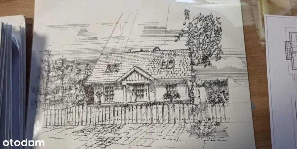 Działka budowlana z fundamentem. Meszna.