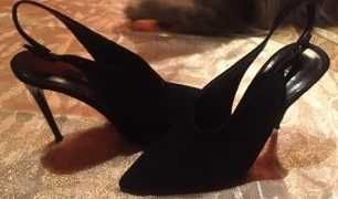 ZARA_Eleganckie Czarne_Szpilki_Zamsz Nat._37_OKAZJA