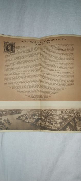Mapa da cidade do Porto de 1940 da C.M.P., para turistas, com indicaçõ