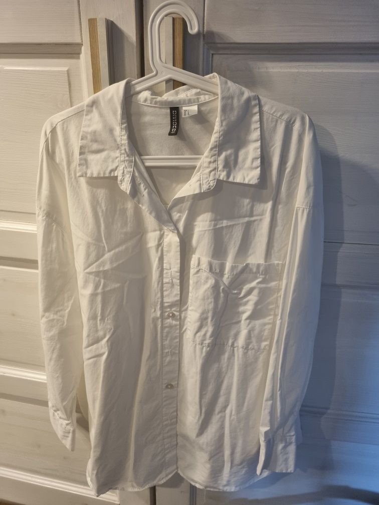 Bawełniana koszula oversize h&m rozmiar L
