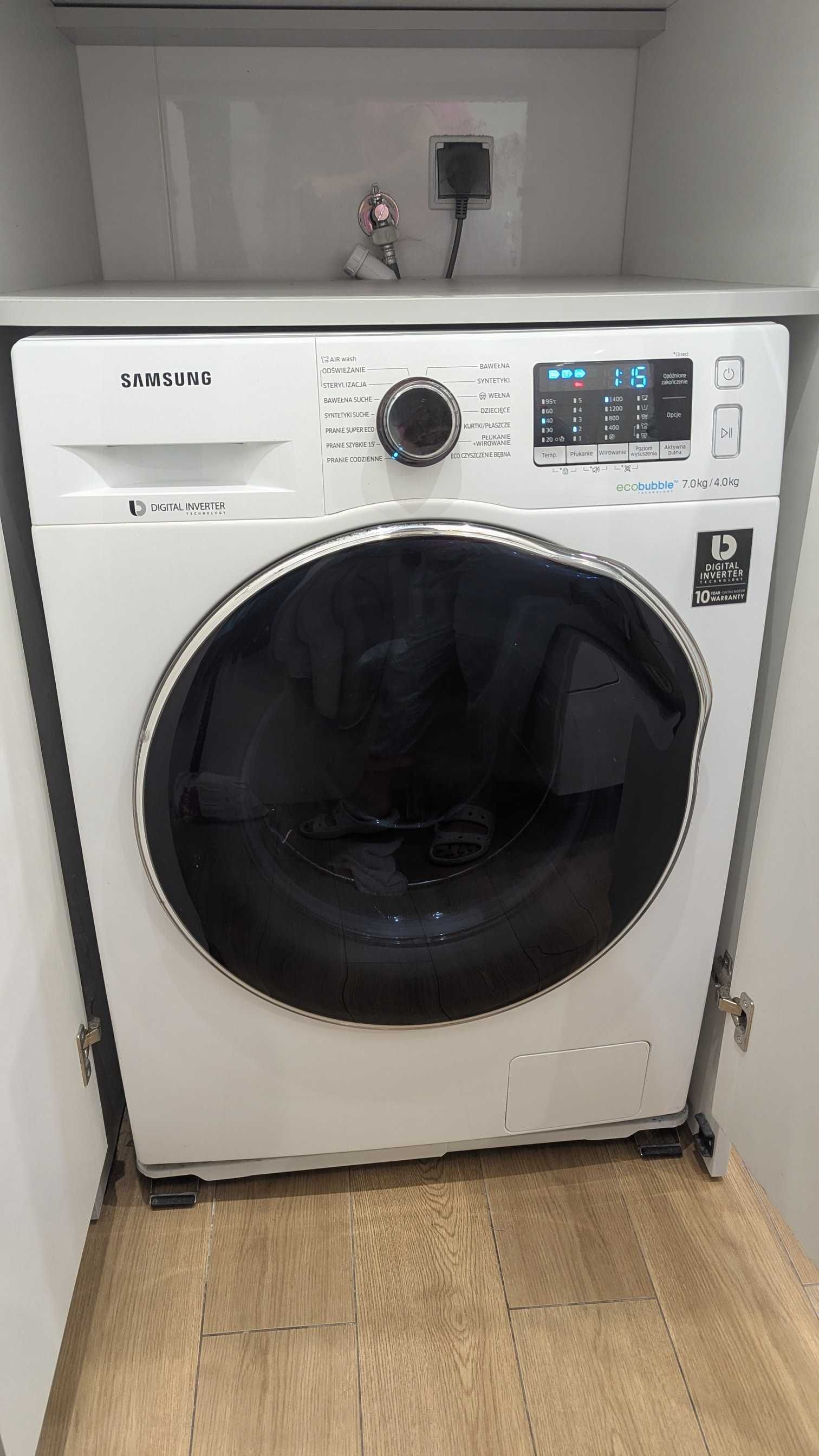 Pralko-suszarka Samsung WD70J5A10AW EcoBubble 7/4 kg – zadbana