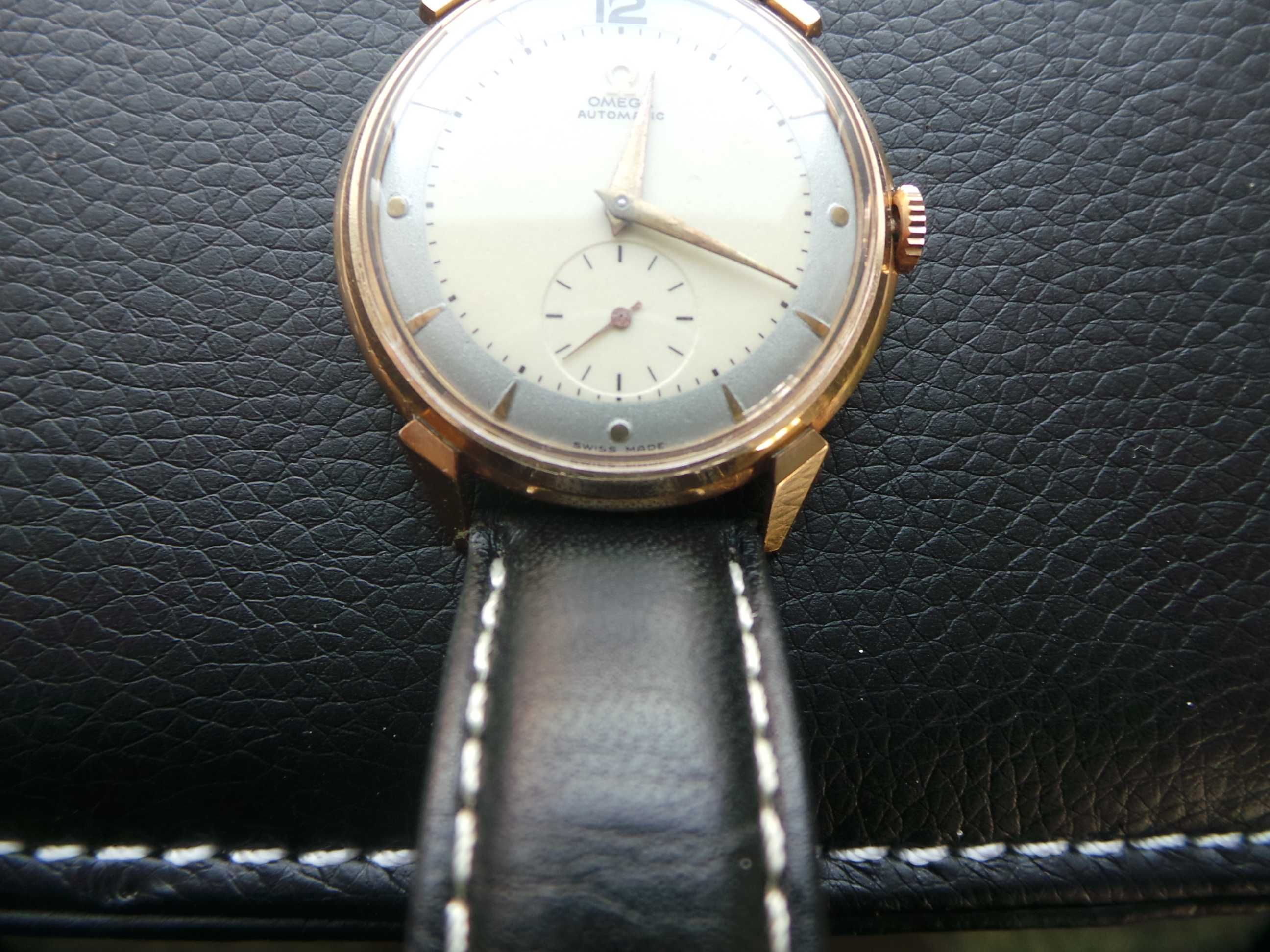 Złoty zegarek omega automat 18k