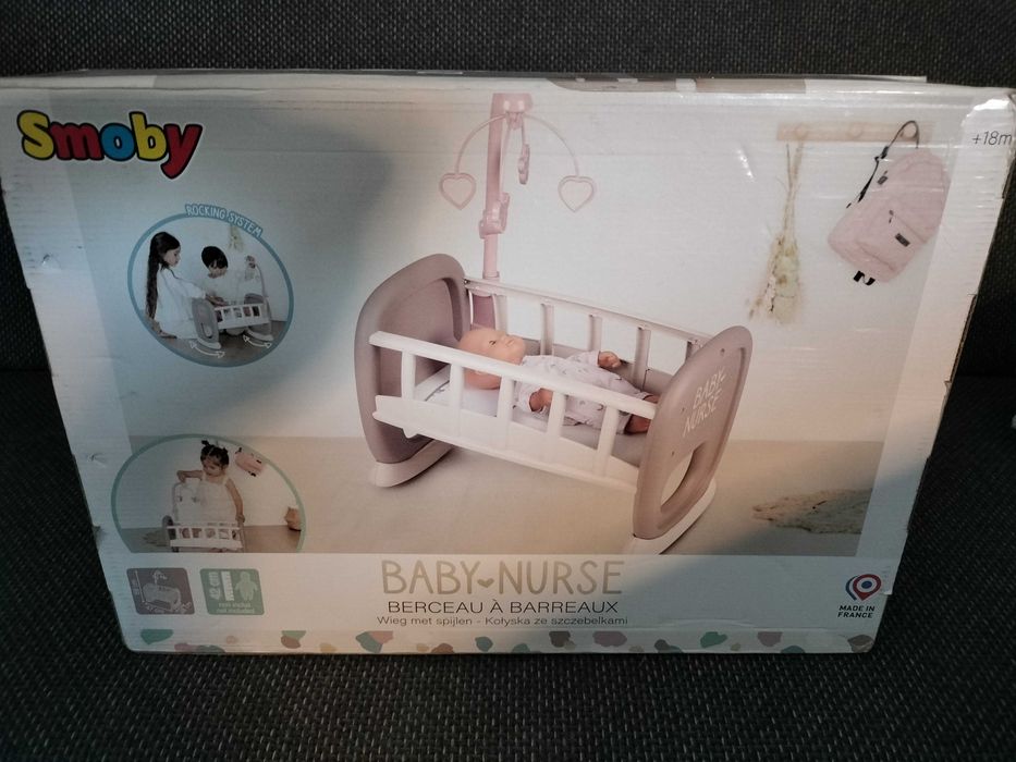 SMOBY Baby Nurse Kołyska z Karuzelką dla Lalki, AC8