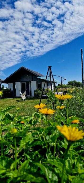 Domek Mikołajki z własną plażą, pomost, łódka Szary domek Mikołajki