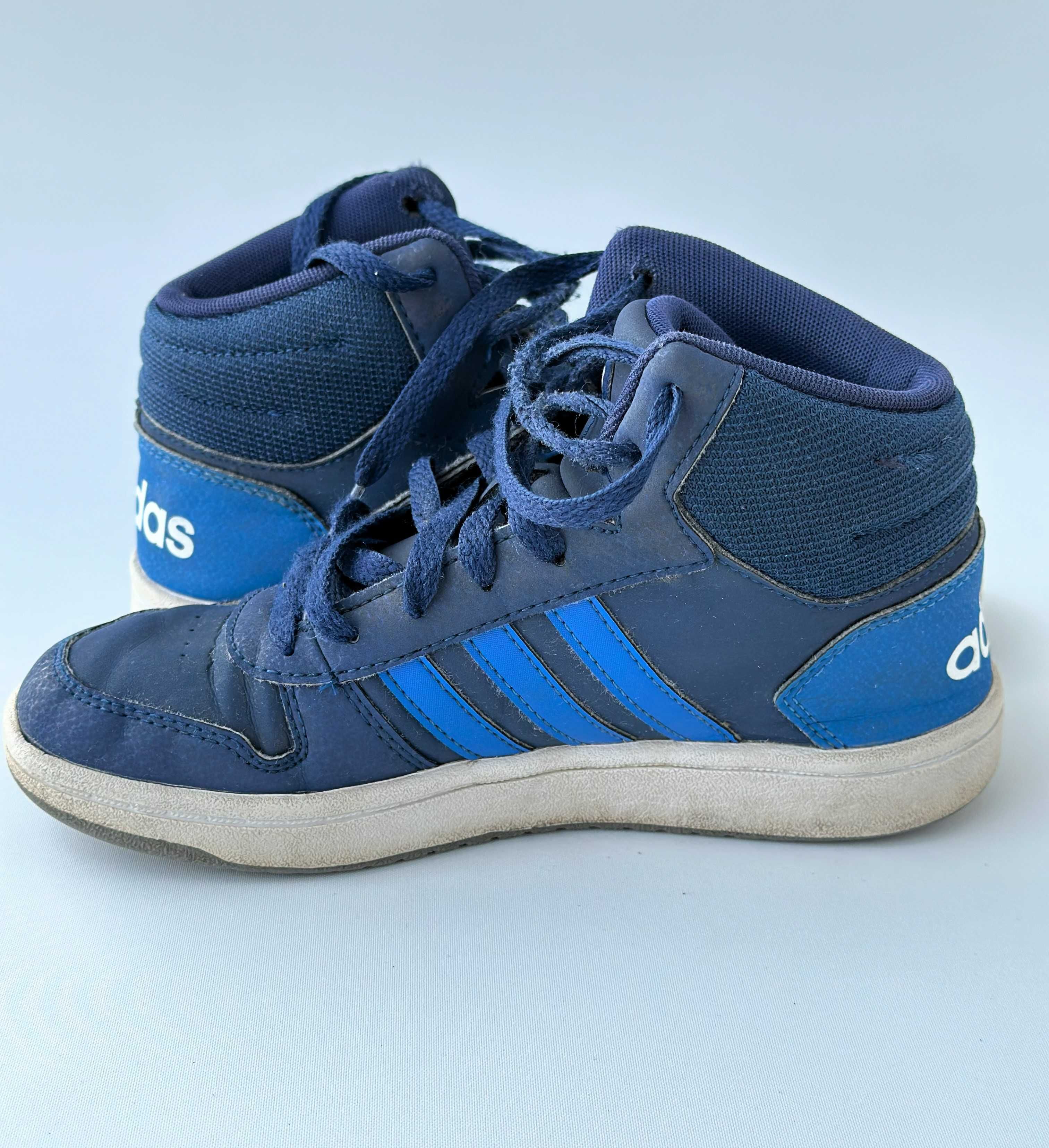 Buty Dla Dziecka Adidas Hoops MID Młodzieżowe Sportowe Za Kostkę 34