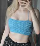 Crochet crop top szydełkowy handmade
