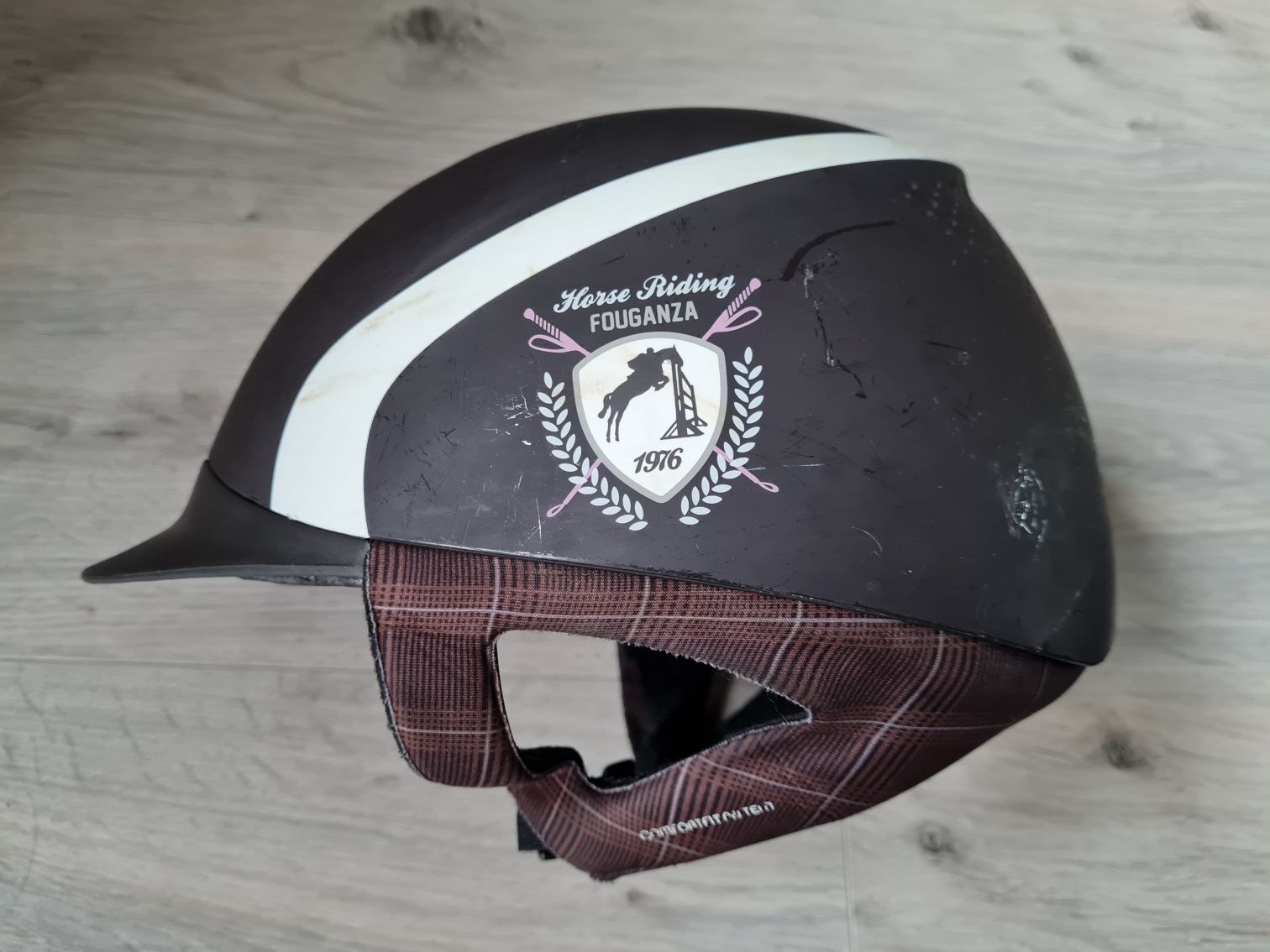 Kask jeździecki, toczek dziecięcy Fouganza, xs