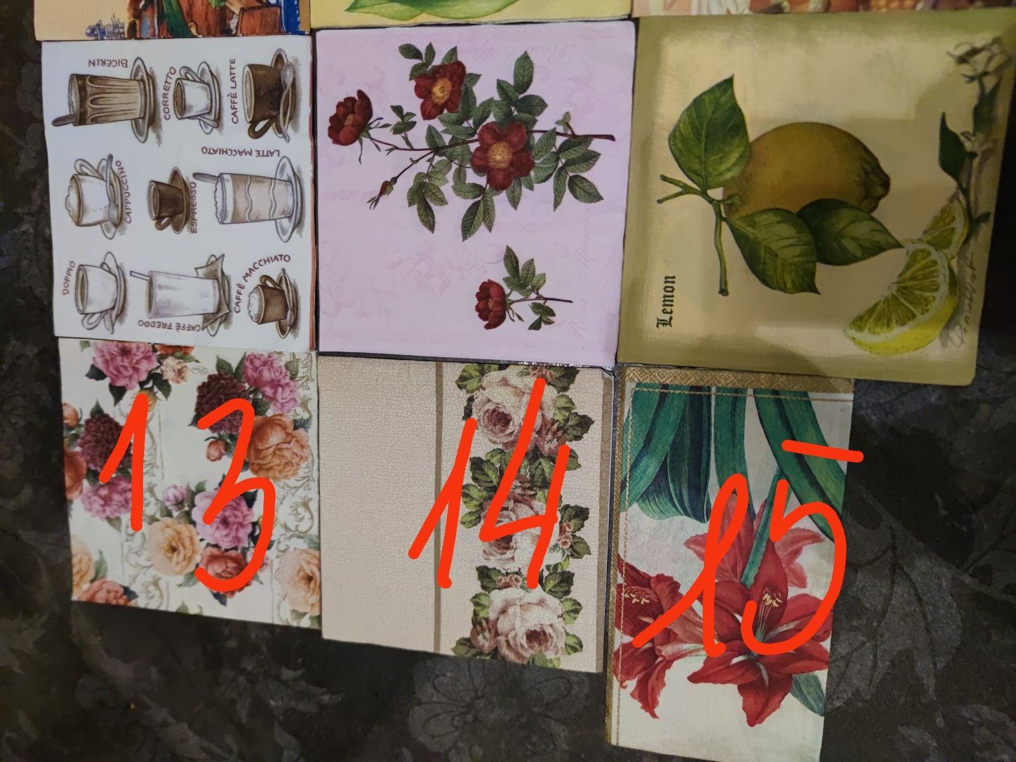 Zestaw serwetek do decoupage 15 sztuk