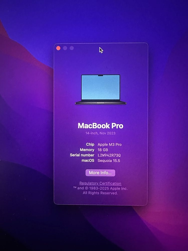 Macbook Pro M3 18/512GB Black