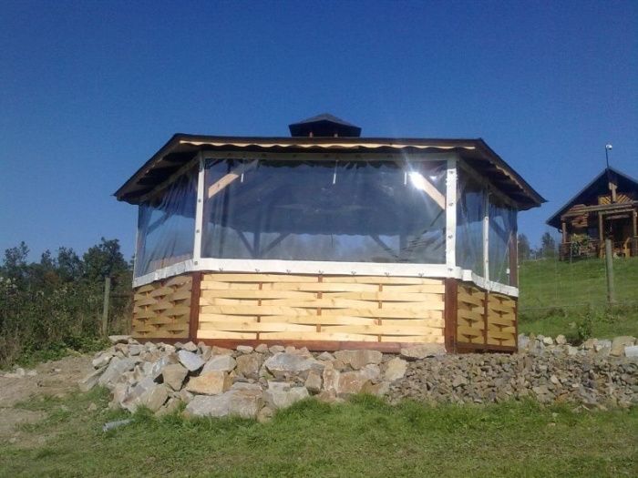 Plandeki zabezpieczenia altan tarasów lokali