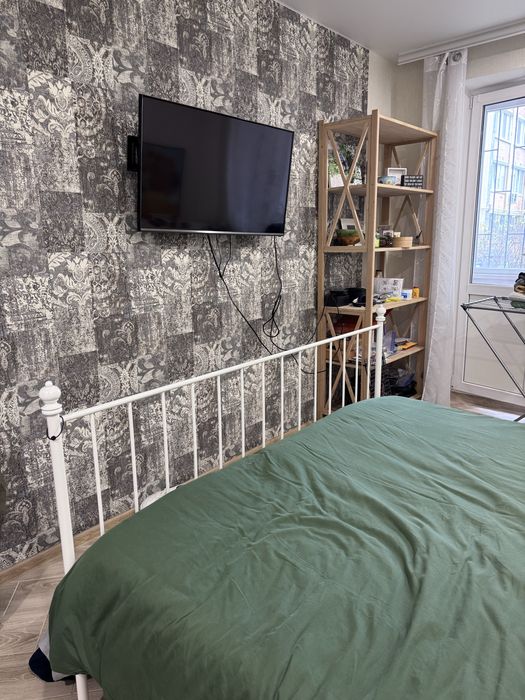 LEIRVIK - IKEA - ліжко - біле - металичне - 160х200