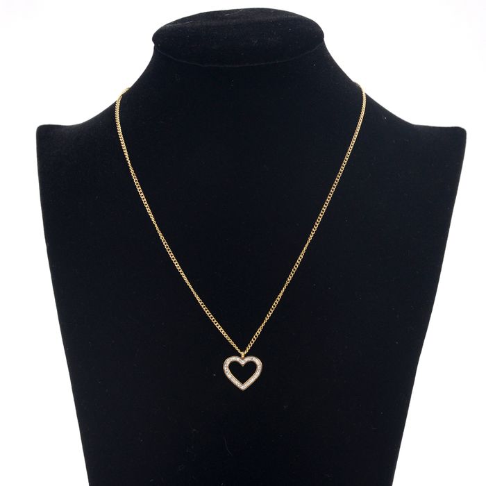 Łańcuszek Celebrytka Serce Cyrkonie Stal 00121