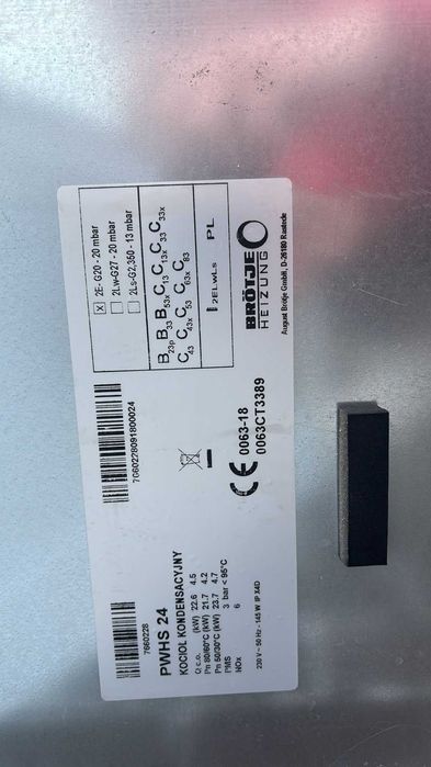 Piec gazowy dwufunkcyjny Brotje kondensacyjny