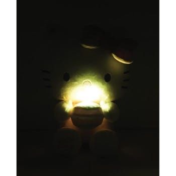 Peluche com voz e luz - Hello Kitty com bolo de aniversario