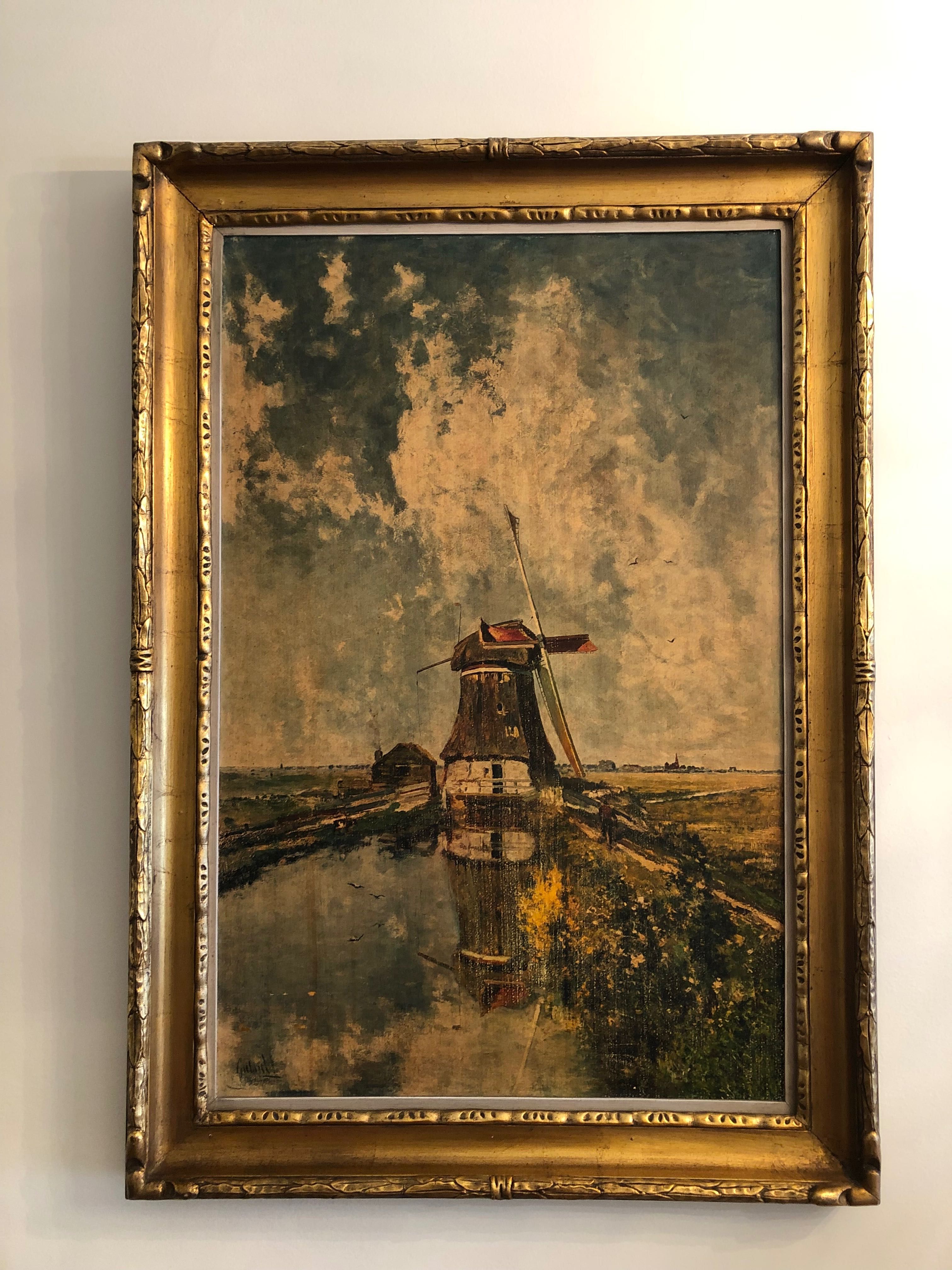 Quadro com moldura Moinho Holandês