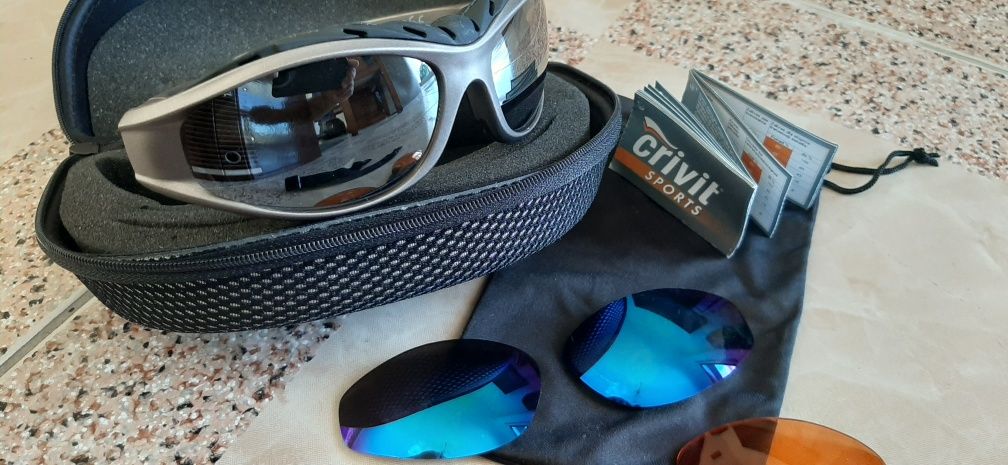 Óculos de Sol para Desportos com 3 pares de lentes Marca: CRIVIT Sport