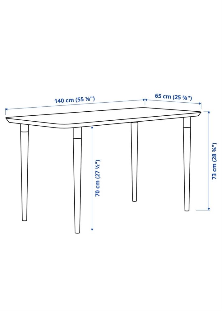 Secretária Anfallare / Hilver 140x65 cm