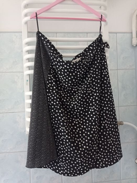 Zwiewna spódnica w kropki groszki plus size 5XL/22/50