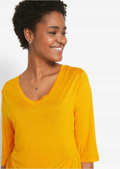 Miodowa luźna długa bluzka, tunika 40/42/44