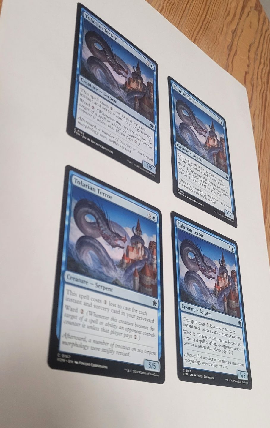 Zestaw 4x Tolarian Terror do gry Magic: The Gathering, 2