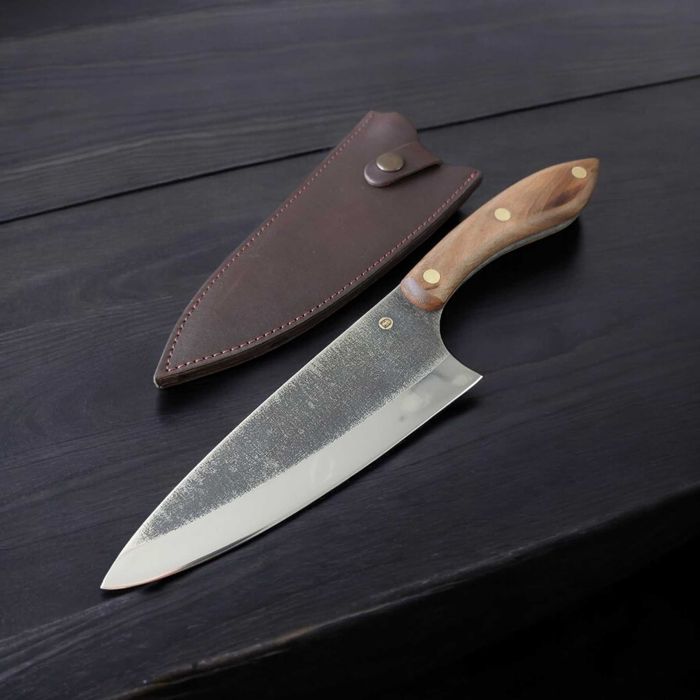 Кухонний шеф ніж зі сталі Х12МФ з чохлом, кухонный нож, шеф-нож