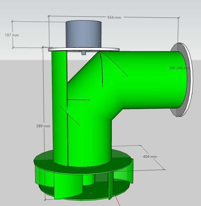 Turbina wodna kaplana 1000W,  śmigłowa rurowa 230mm elektrownia wodna