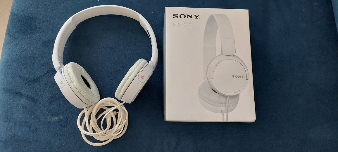 Słuchawki przewodowe Sony MDR-ZX110 Nauszne Biały