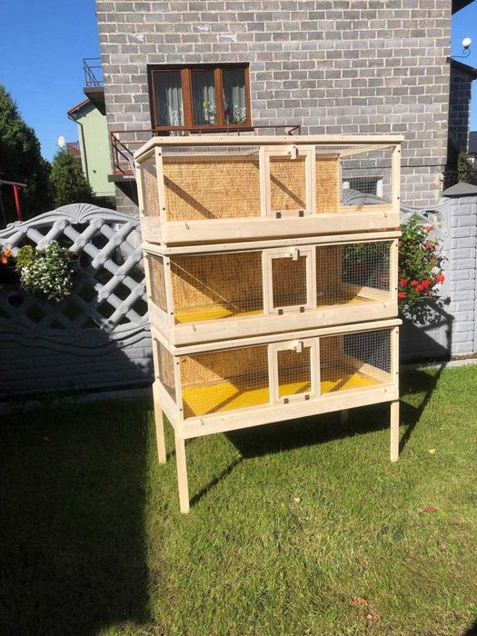 Klatka drewniana zagroda dla królika świnki morskiej, królika.