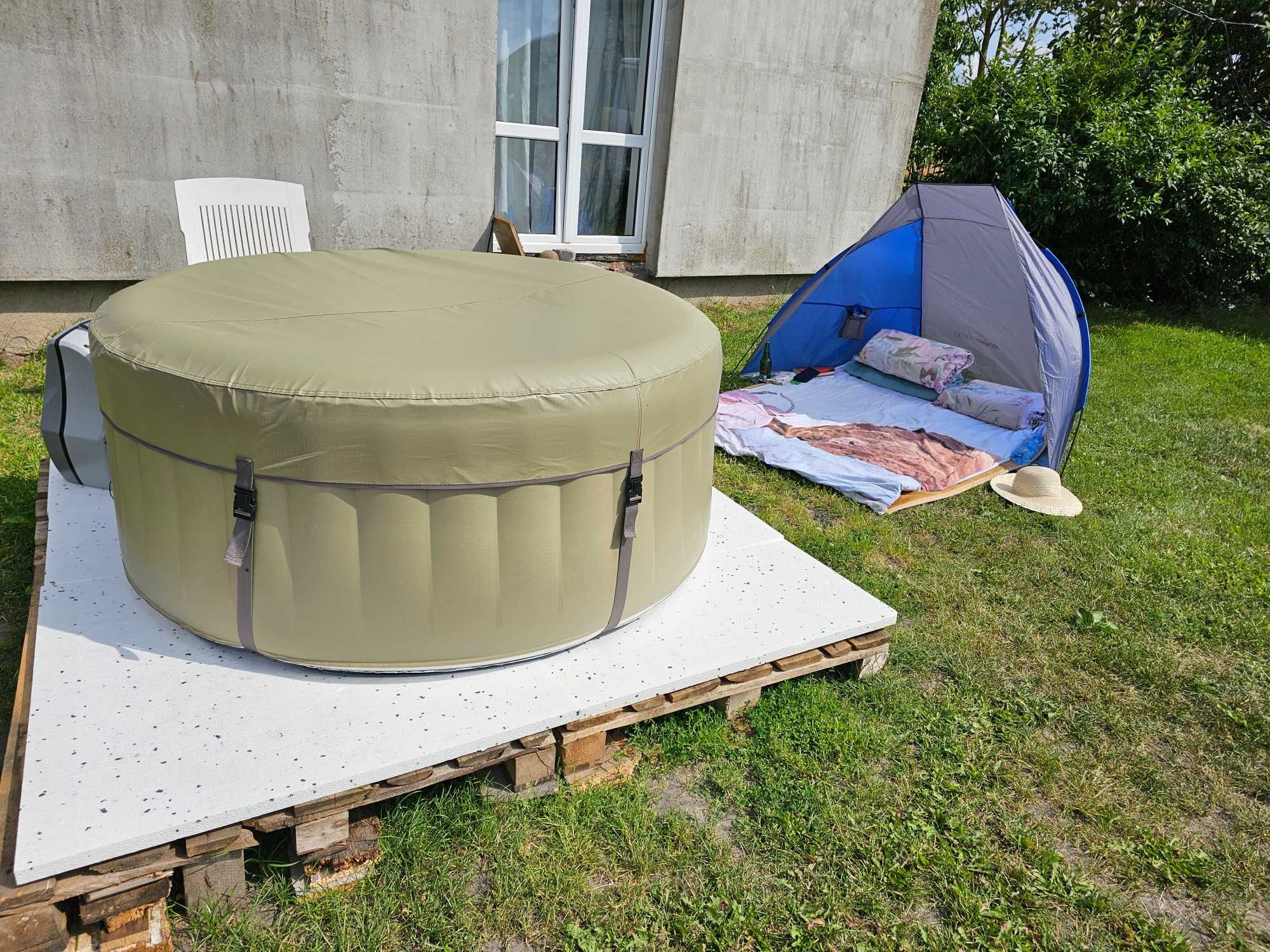 Jacuzzi Avenli Basen z hydromasażem Bali 165cm pokrywa pompa spa ogrod