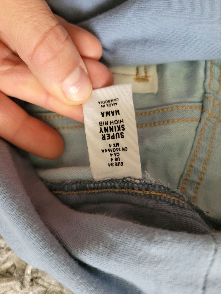 Jeansy ciążowe Mama H&M rozmiar 34