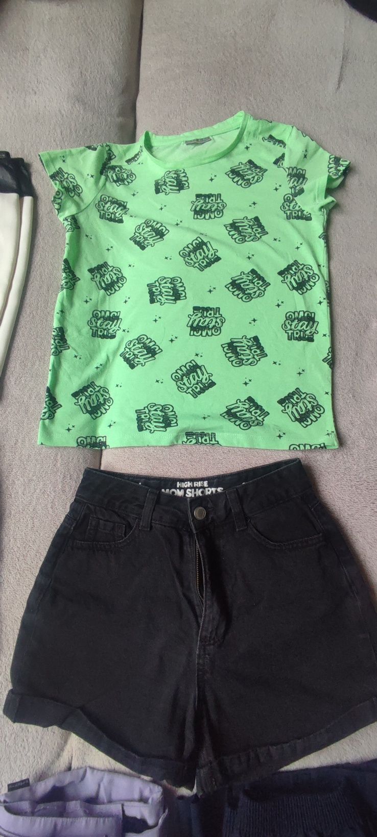 2 bluzki czarne krotsze XS/ S / 34/36 zalando lub 152/158