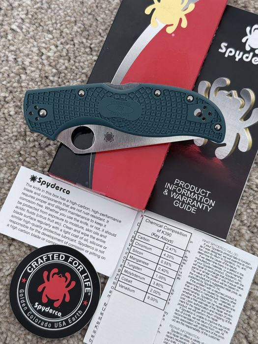 Spyderco Stretch K390 Blade Blue. Складний ніж. Оригінал!