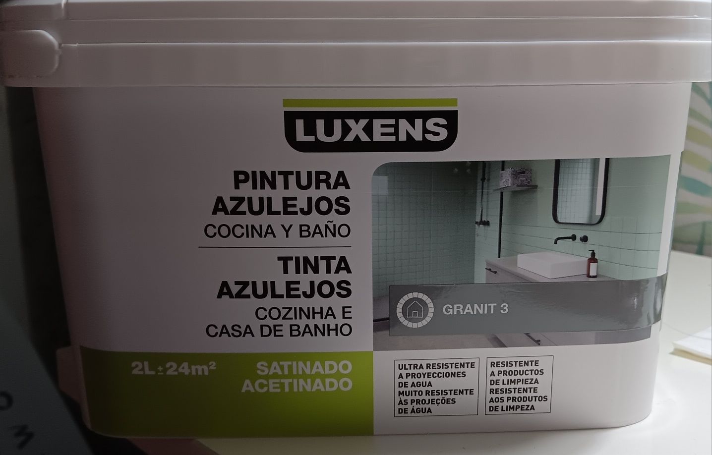 Embalagem tinta para azulejo Luxens