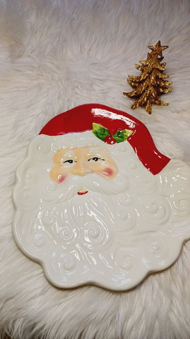 Talerz cukierniczy Mikołaj Talerz do serwowania świąteczny patera