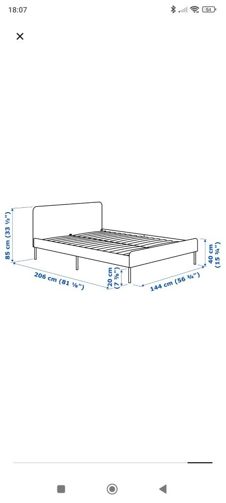 Vendo cama de casal 140x190
