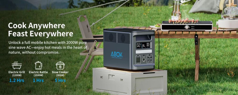 Зарядная станция ABOK 2000 Вт екофлов ecoflow экофлоу