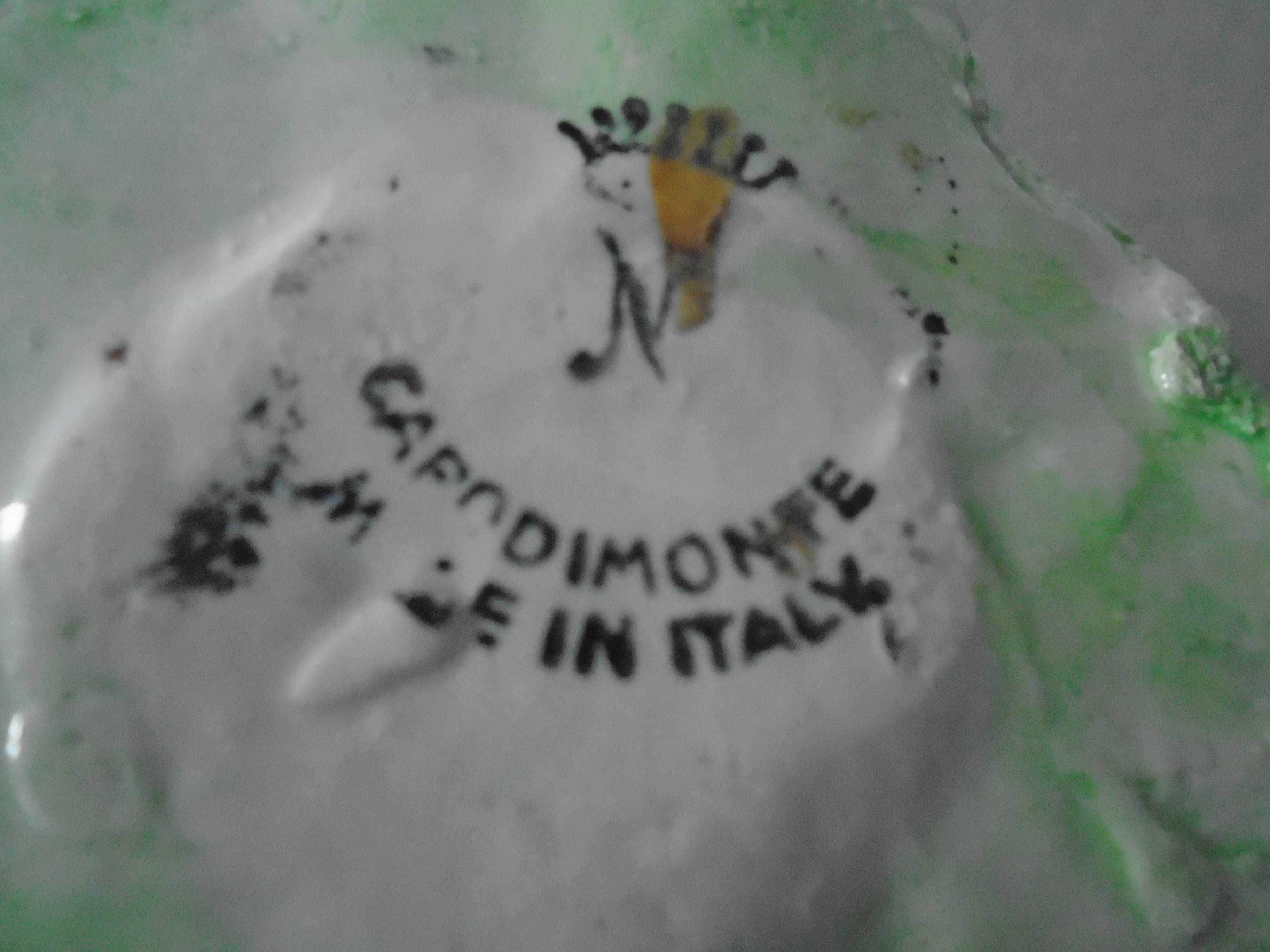 świecznik ceramiczny Capodimonte sygnaturka