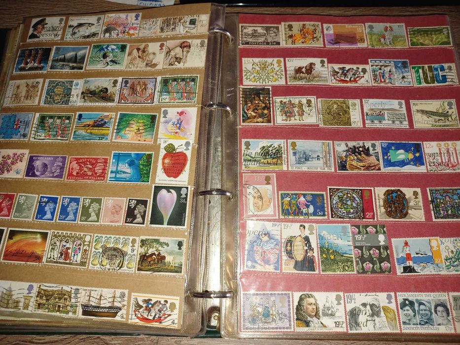 coleção de selos antigos