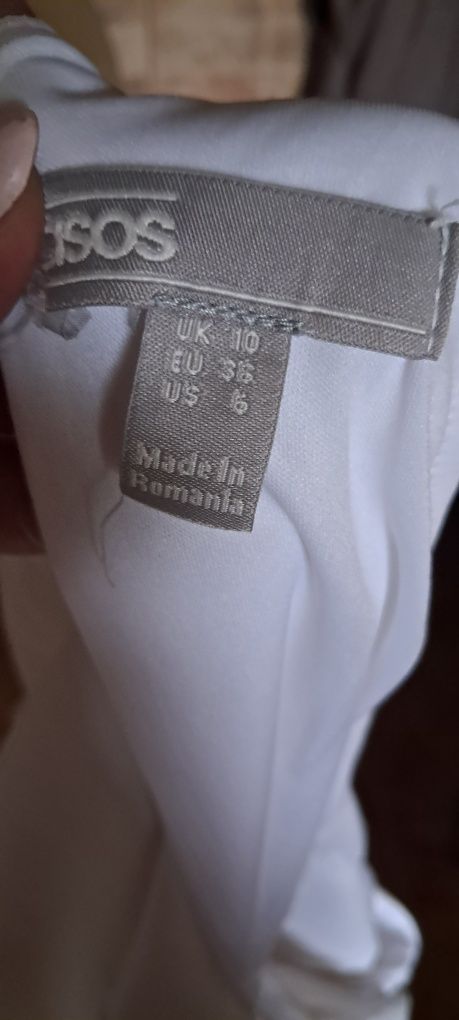 Asos biała ecru sukienka 36 ślubna  wesele