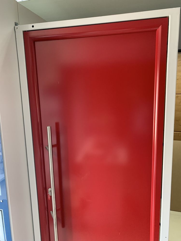 Drzwi stalowe wejściowe Hormann wym. 1000x2250, czerwone