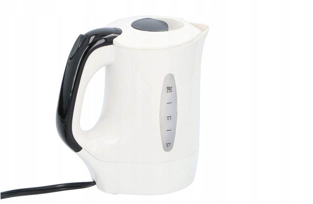 Czajnik Samochodowy 24V/300W, 0,5 lt - biały, 2 filiżanki