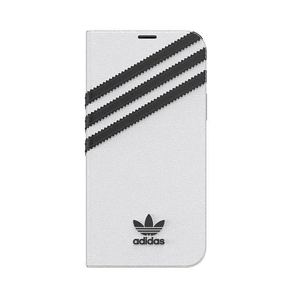 Etui Adidas OR Booklet Case PU na iPhone 12 / 12 Pro 6,1" - biało-czar