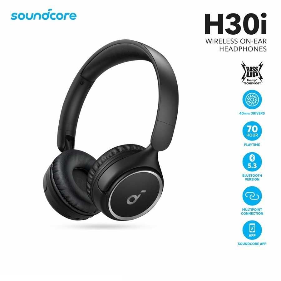 ⇒ Anker Soundcore H30i - накладные беспроводные наушники (черн./бел.)