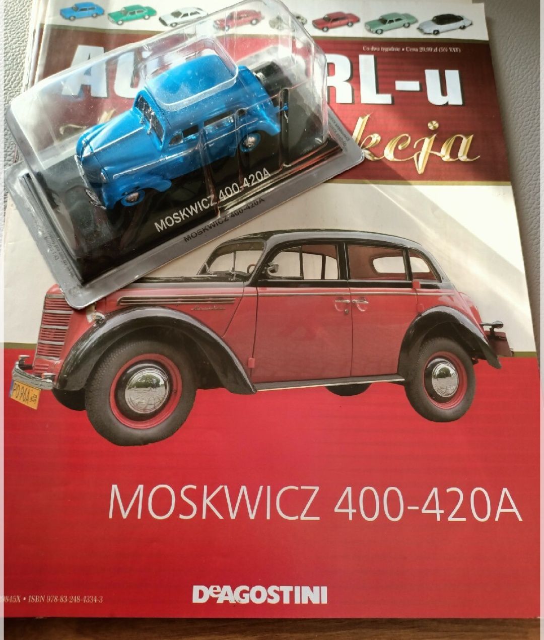 Moskwicz 400-420 A seria Auta PRL Złota kolekcja, skala 1:43 ,