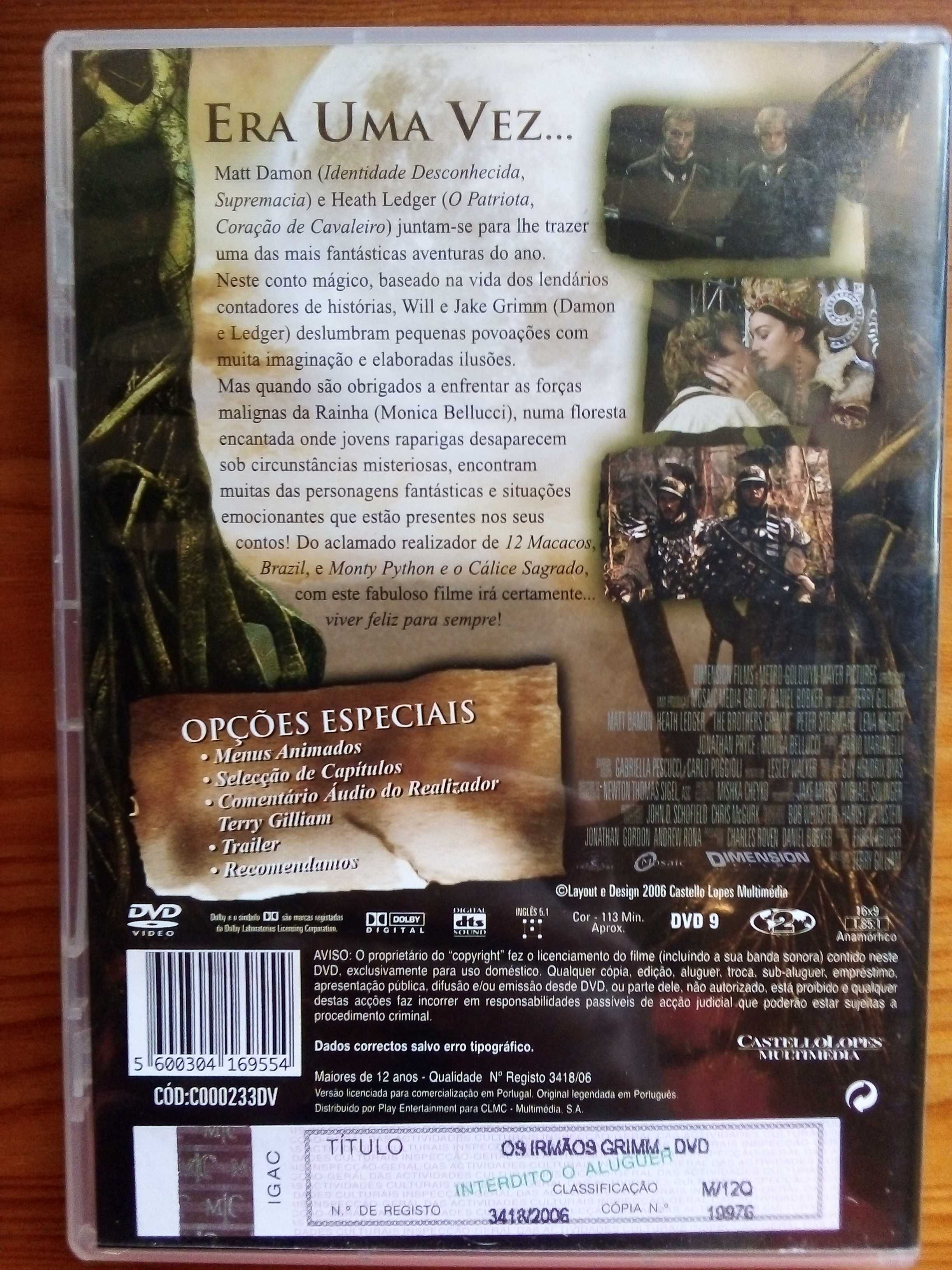 Os Irmãos Grimm, Terry Gilliam, Monica Bellucci, Matt Damon