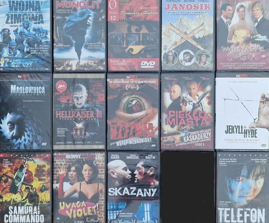 Filmy dvd różne tytuły oryginalne, nowe