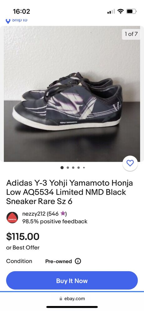 Кеды Adidas Y-3 Yohji Yamamoto